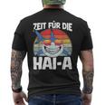 Time For The Haia Shark Sleep Tired Pyjamas Sleep T-Shirt mit Rückendruck