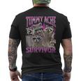 Tummy Ache Survivor Raccoon Meme Bootleg Graphic 90S T-Shirt mit Rückendruck