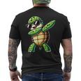 Turtle Dabbing Turtle With Toad Motif T-Shirt mit Rückendruck