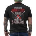 Underestimate A Boy With An Electric Guitar T-Shirt mit Rückendruck