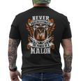 Never Underestimate The Power Of Malon Malon Name Men's T-shirt Back Print