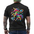Unicorn Blocks Master Builder Building Blocks Bricks Men's T-shirt Back Print