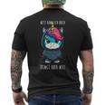 With Unicorn Saying T-Shirt mit Rückendruck