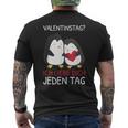 Valentinstag Ich Liebe Dich Jeden Tag Pinguin Partner T-Shirt mit Rückendruck