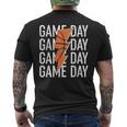 Vintage Game Day Basketball Lightning Bolt Team Sport Men's T-shirt Back Print