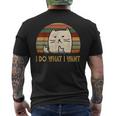 Vintage I Do What I Want Cat Lovers Camiseta Hombre Estampado Espalda