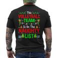 This Volleyball Team On Naughty List Cute Christmas Elf Men's Back Print T-Shirt
