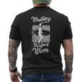 Waiting For The Perfect Wave Motivational Surfing Quote Tank Top Men's Back Print T-Shirt