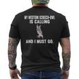My Western Screech-Owl Is Calling And i Must Go Bird Men's Back Print T-Shirt