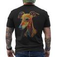 Whippet Dog Motif Pet Illustration Colourful Whippet T-Shirt mit Rückendruck