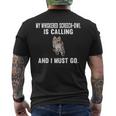 My Whiskered Screech-Owl Is Calling And i Must Go Bird Men's Back Print T-Shirt