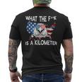 Wtf What The Is A Kilometer George Washington 4Th Of July T-Shirt mit Rückendruck