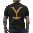 Yellowstone Dutton Ranch Gold Y Logo S T-Shirt mit Rückendruck