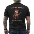 You've Just Buttered Your Last Biscuit Western Cat Cowboy Men's T-shirt Back Print