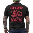 Zeichen Setzen Gegen Rechts Gegen Nazisintage T-Shirt mit Rückendruck