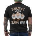 Zuhause Ist Wo Meine Sheep Home Is Where My Sheep T-Shirt mit Rückendruck