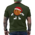 Basketball Christmas Santa Basketball Santa T-Shirt mit Rückendruck