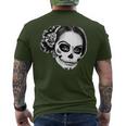 Beautiful La Catrina Santa Muerte Mexican T-Shirt mit Rückendruck