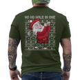 Christmas Golf Santa Claus Ho Ho Hole In One Golfing Men's T-shirt Back Print