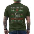 Christmas Jumper Motocross Dirt Bike Racing Christmas Sports Ugly T-Shirt mit Rückendruck