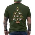 Christmas Lights Santa Drummer Christmas Tree T-Shirt mit Rückendruck