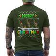 Christmas Trombone Lighting Santa Hat Merry Christmas Trombone T-Shirt mit Rückendruck