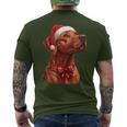 Cute Rhodesian Ridgeback Dog Christmas Merry X-Mas Graphic T-Shirt mit Rückendruck