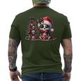 Cute Skeleton Skull Christmas Gothic Christmas Tree T-Shirt mit Rückendruck