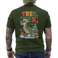 Dinosaur Christmas Jumper Xmas Tree Rex Pyjama T-Shirt mit Rückendruck