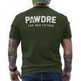 Fathers Day Christmas Pawdre The Dog Father Dog Dad Men's T-shirt Back Print