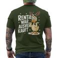 Christmas Elk Saying Reindeer Was Out Sold Out T-Shirt mit Rückendruck