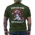 Reindeer Was Out Sold Reindeer Christmas T-Shirt mit Rückendruck