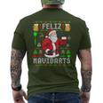 Ugly Christmas Darts Feliz Navidarts T-Shirt mit Rückendruck