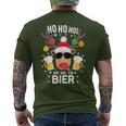 Ho Ho Hol Mir Mal Ein Bier Reindeer Christmas T-Shirt mit Rückendruck