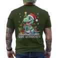 Merry Christmas Family Children's DinosaurRex Christmas T-Shirt mit Rückendruck