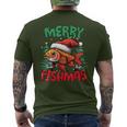 Merry Fishmas Fish Christmas T-Shirt mit Rückendruck