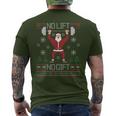 No Lift No Ugly Christmas Jumper Gym Santa T-Shirt mit Rückendruck