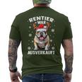 Reindeer Was Out Sold Out English Bulldog Christmas T-Shirt mit Rückendruck