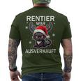 Reindeer Was Out Sold Cats Christmas T-Shirt mit Rückendruck