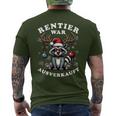 Reindeer Was Out Sold Out Raccoon Christmas T-Shirt mit Rückendruck