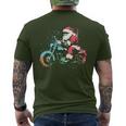 Santa Claus Motorcycle Vintage Christmas Biker Lover Men's T-shirt Back Print