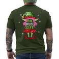 Tired Elf Outfit Christmas Family Christmas T-Shirt mit Rückendruck