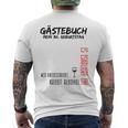 My 30Th Birthday And The Guest Book T-Shirt mit Rückendruck