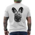 African Painted Dog Close-Up For Wild Dog Fans Men's Back Print T-Shirt