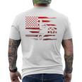 American Flag Dirt Bike Apparel Dirt Bike Motocross Men's Back Print T-Shirt