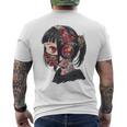 Anime Manga Gráfico Ojos Rojos Arte Anime Camiseta Hombre Estampado Espalda