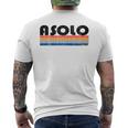 Asolo Italia Retro 70S 80S Style Manga Larga Camiseta Hombre Estampado Espalda