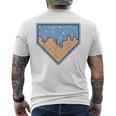 Baseball Home Plate Ice Cream Drip With Sprinkles For Boys Men's Back Print T-Shirt
