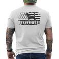 Beagle Dad Distressed American Flag Patriotic Dog Men's T-shirt Back Print