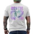 Bff 02 Best Friends Matching Bestie For 2 Tie Dye On Back T-Shirt mit Rückendruck